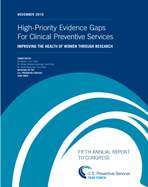 Cover of the 2015 USPSTF Annual Report to Congress
