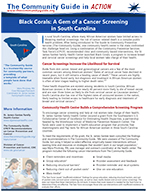First page of the South Carolina Cancer Screening Community Guide in Action story