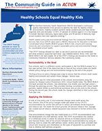 The first page of the Healthy Schools In Action story
