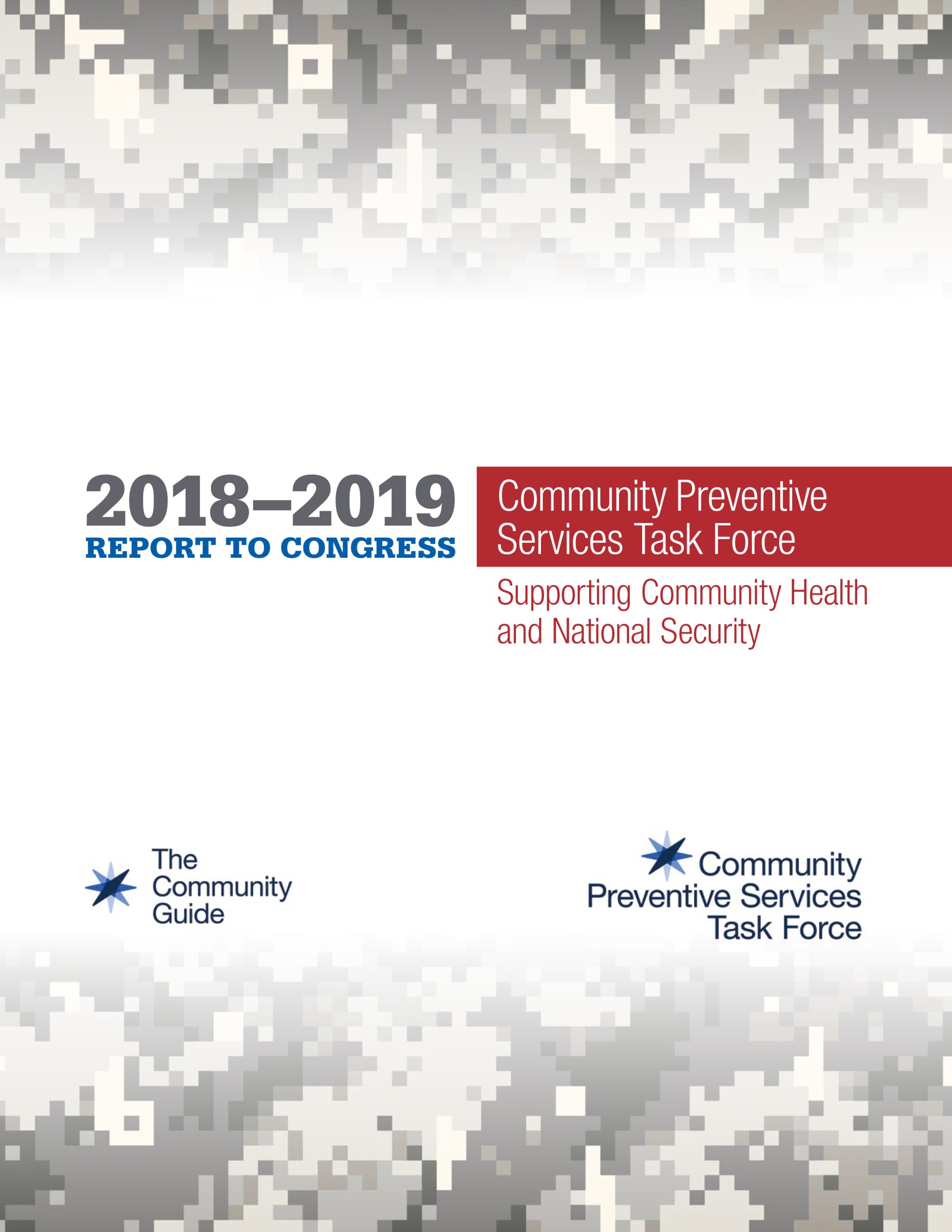 The cover of the 2018-2019 CPSTF Annual Report to Congress